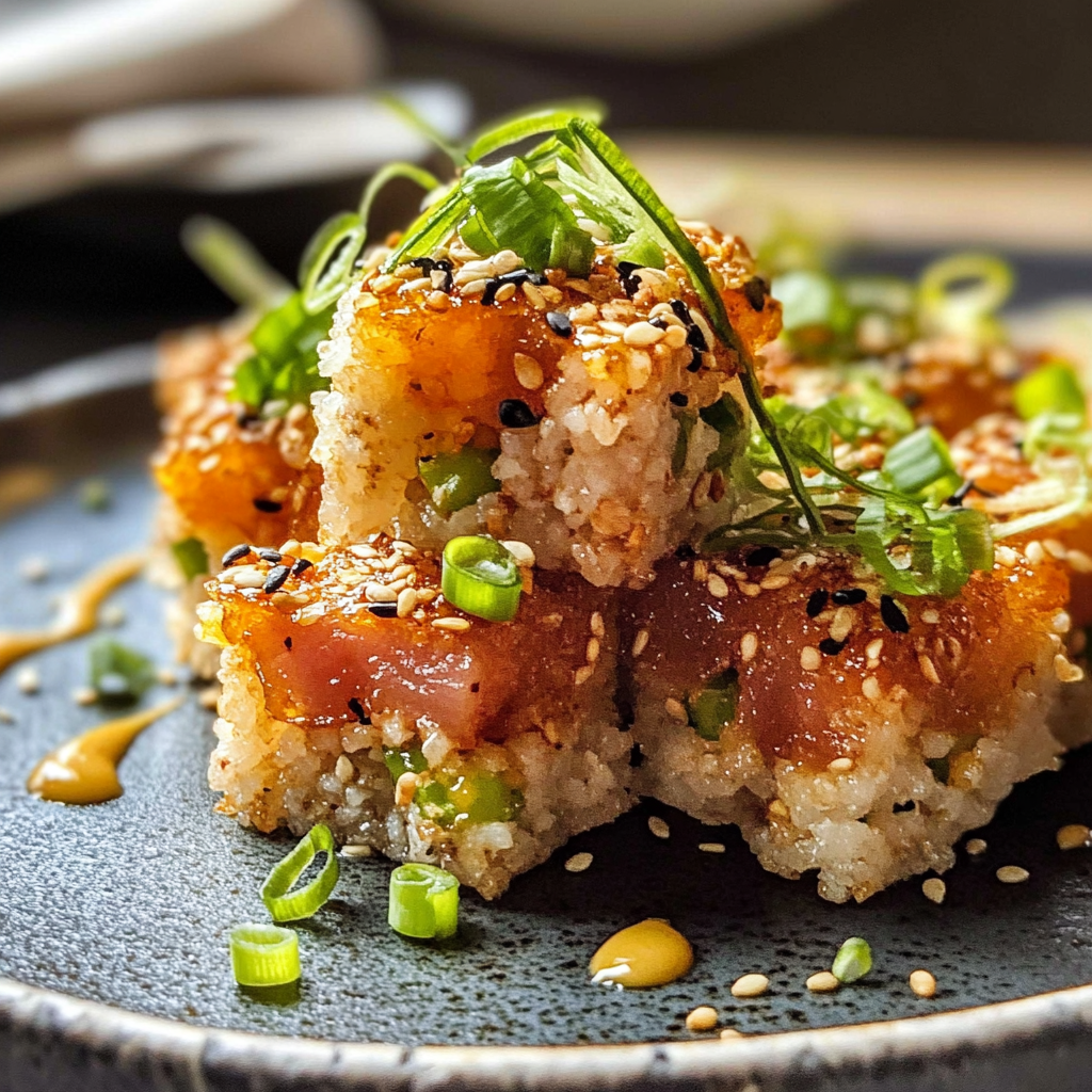 Crispy Spicy Tuna Rice Bites