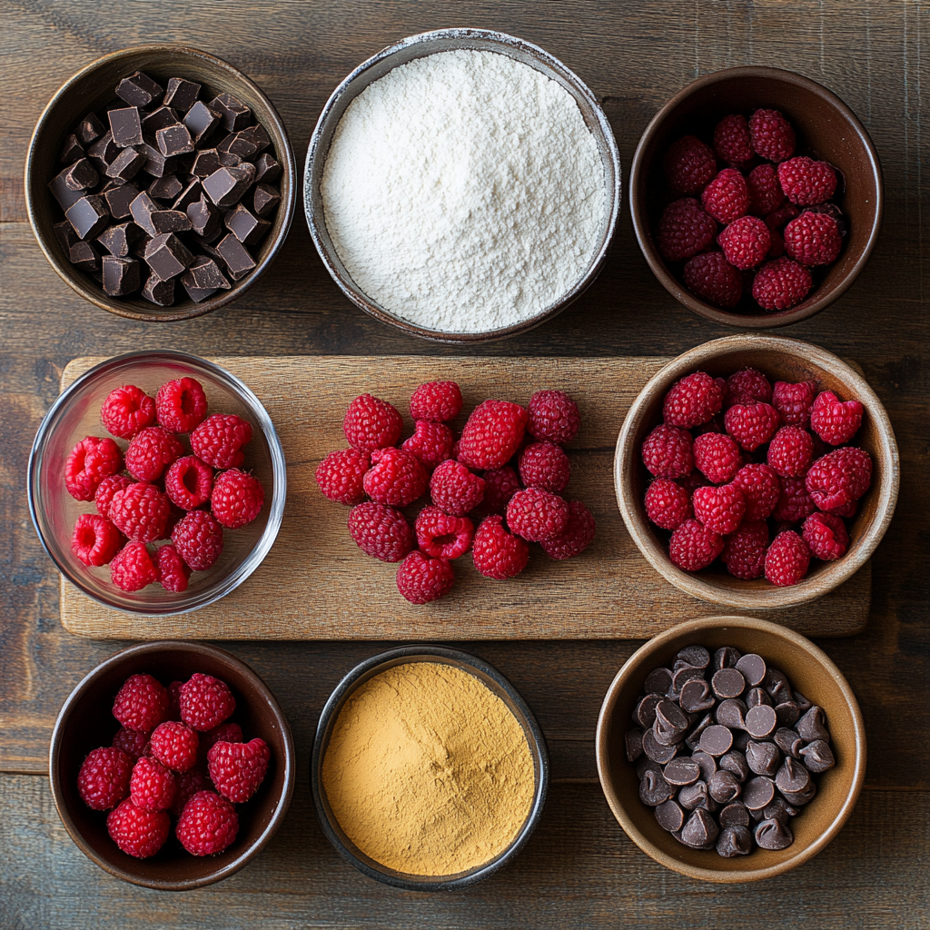 Dark Chocolate Raspberry Cake ingredients