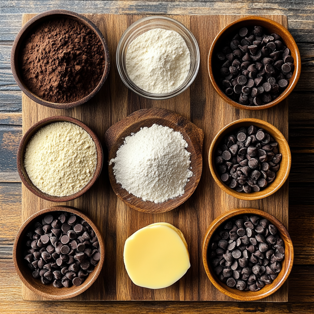 Double Chocolate Peppermint Brownie Cookies ingredients