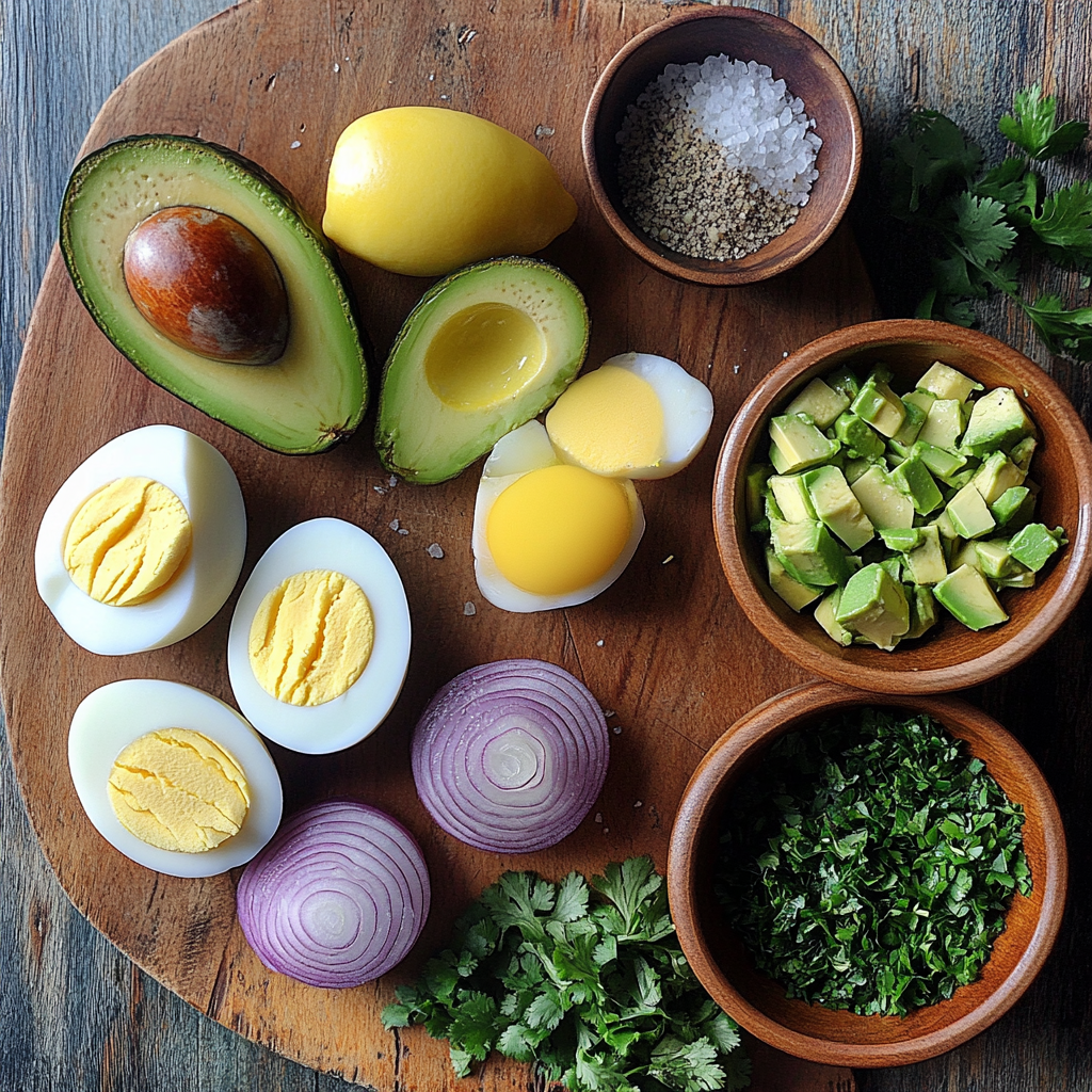 Egg Avocado Salad ingredients