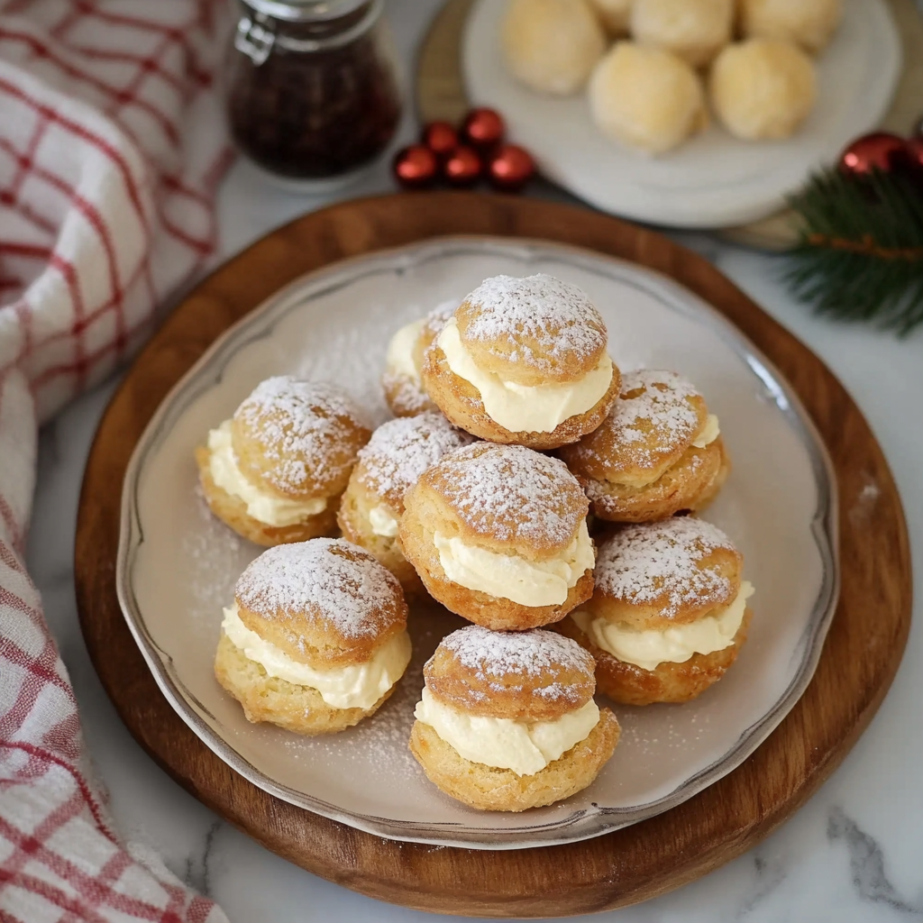Eggnog Cream Puffs