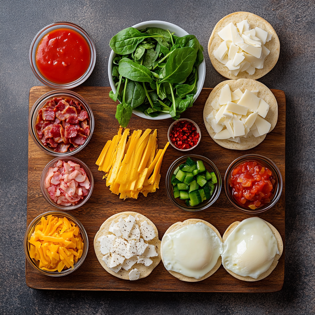 English Muffin Breakfast Pizza ingredients