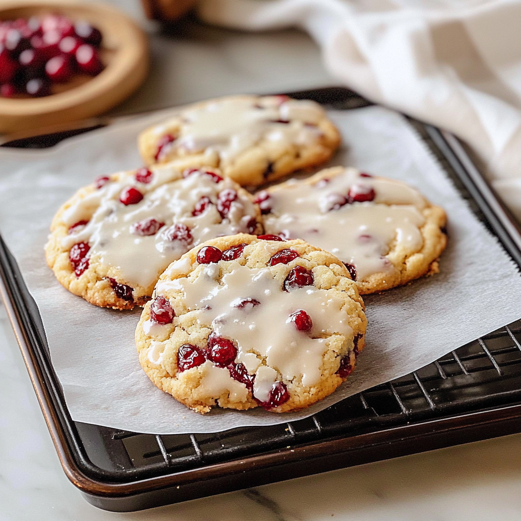 Festive Christmas Cranberry Orange Cookies