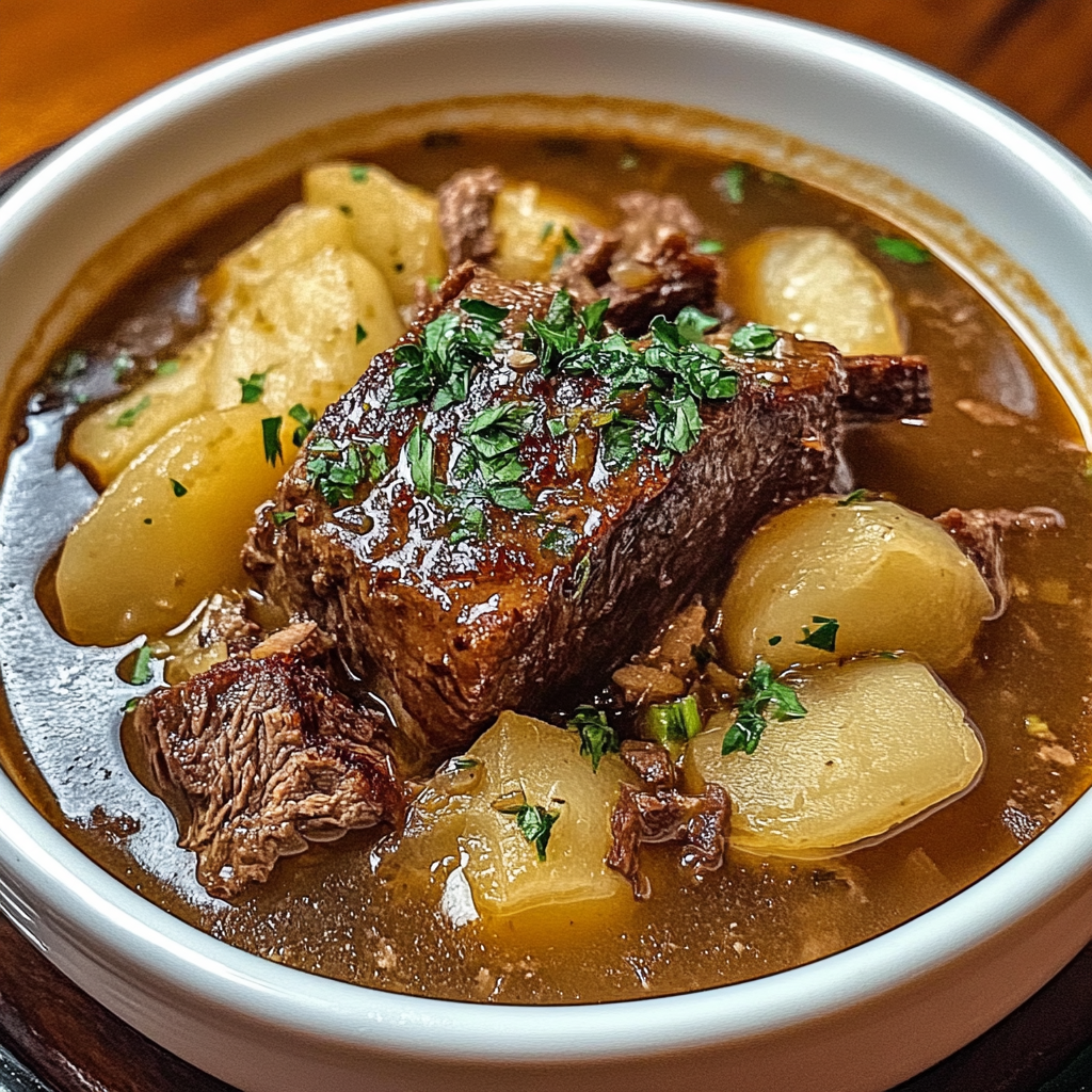 French Onion Beef Short Rib Soup