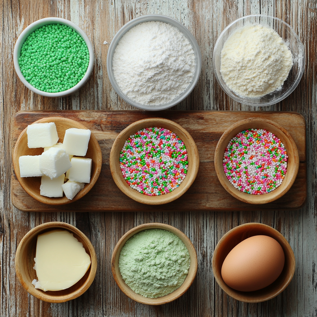 Grinch Sugar Cookies ingredients