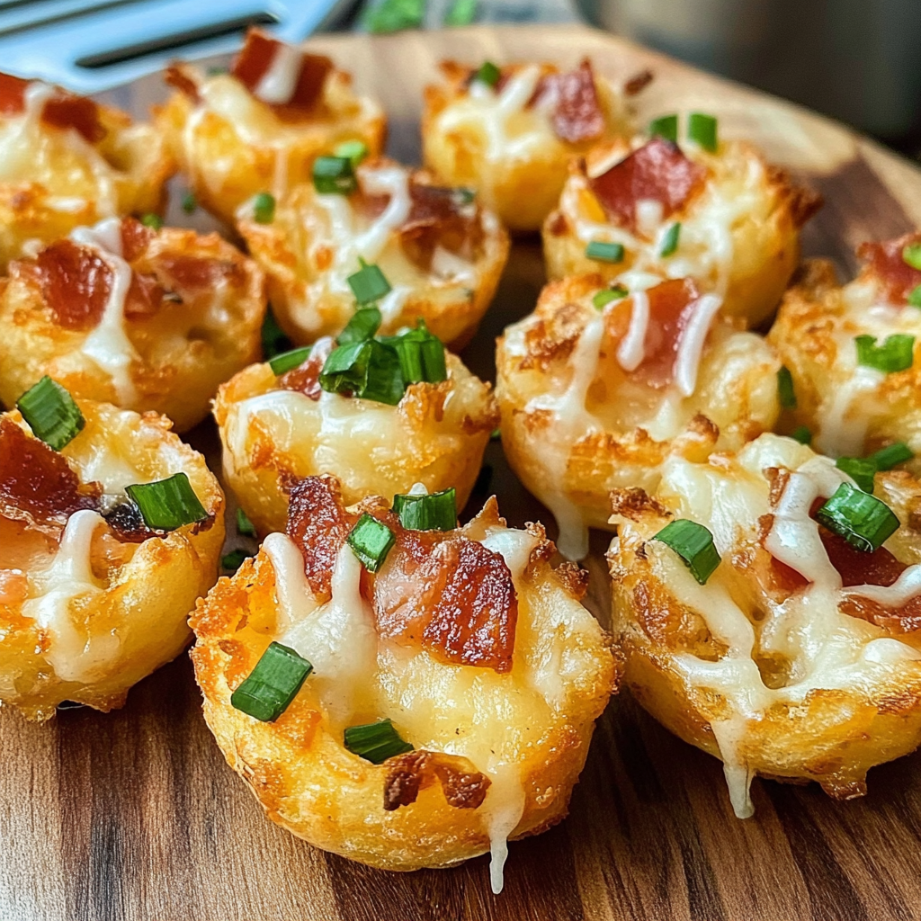 Holiday Tater Tot Appetizer Cups