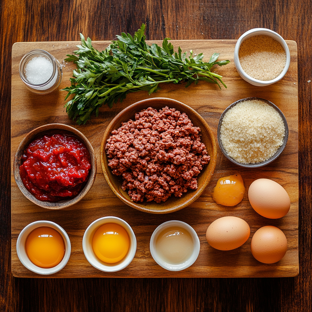 Juicy Crockpot Meatloaf ingredients