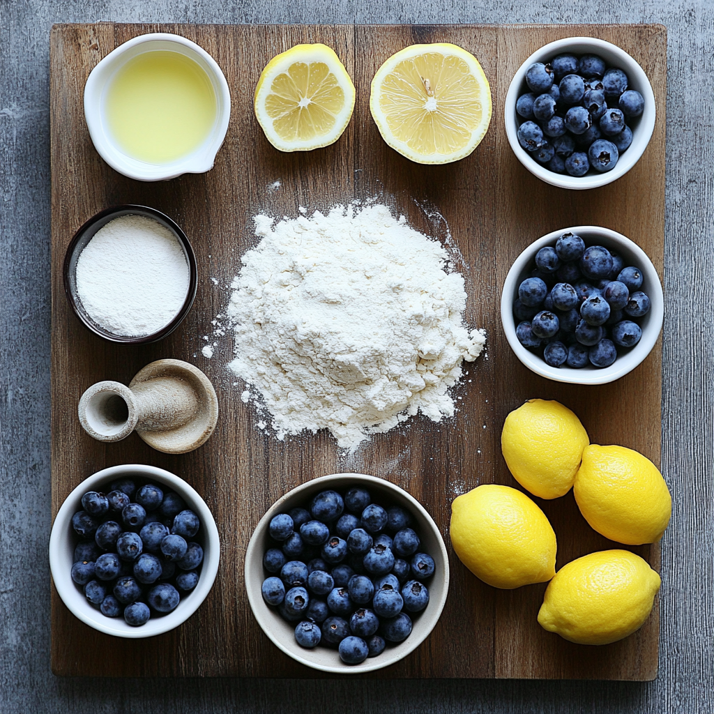 Lemon Blueberry Donuts ingredients