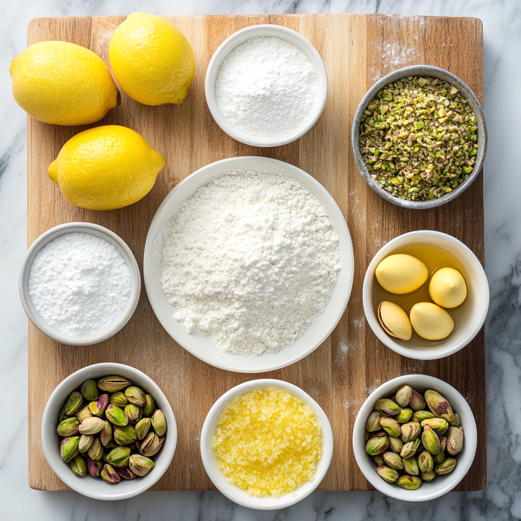 Lemon Pistachio Cake ingredients