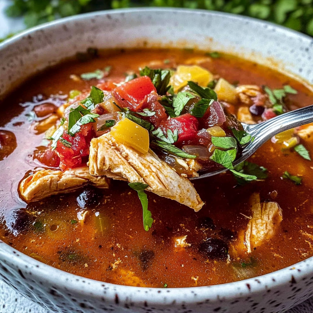Mexican Chicken and Black Bean Soup