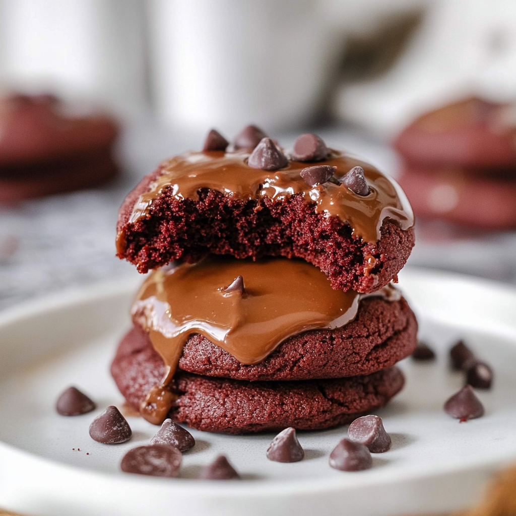 Nutella Red Velvet Cookies