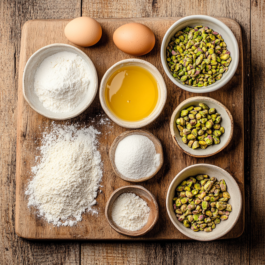 Pistachio Cream Cookies ingredients