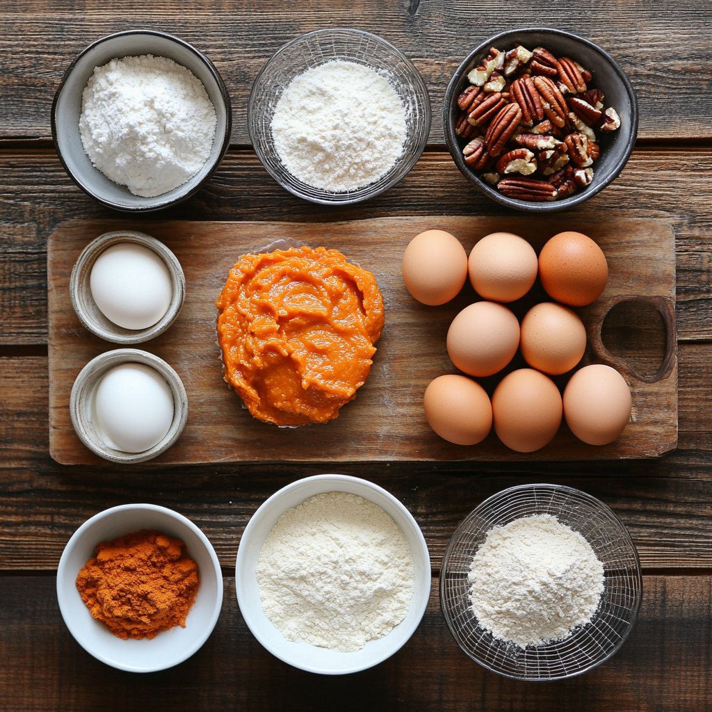 Praline Pumpkin Bread ingredients