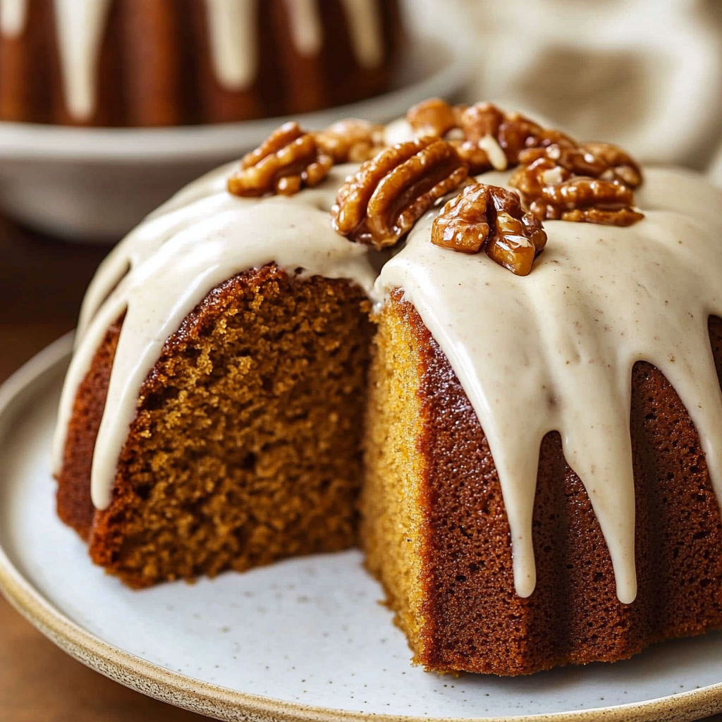 Pumpkin Bundt Cake with Cream Cheese Frosting