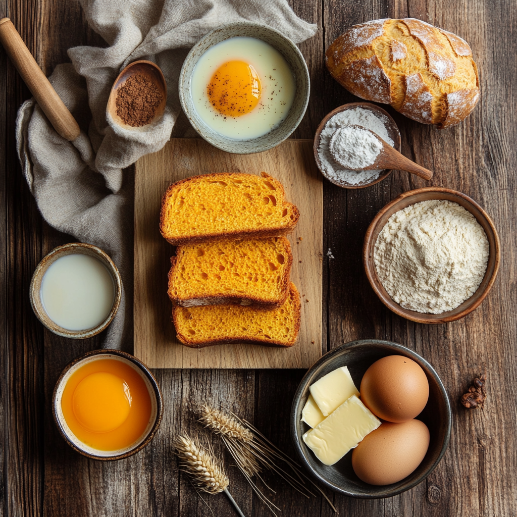 Pumpkin Spice French Toast ingredients
