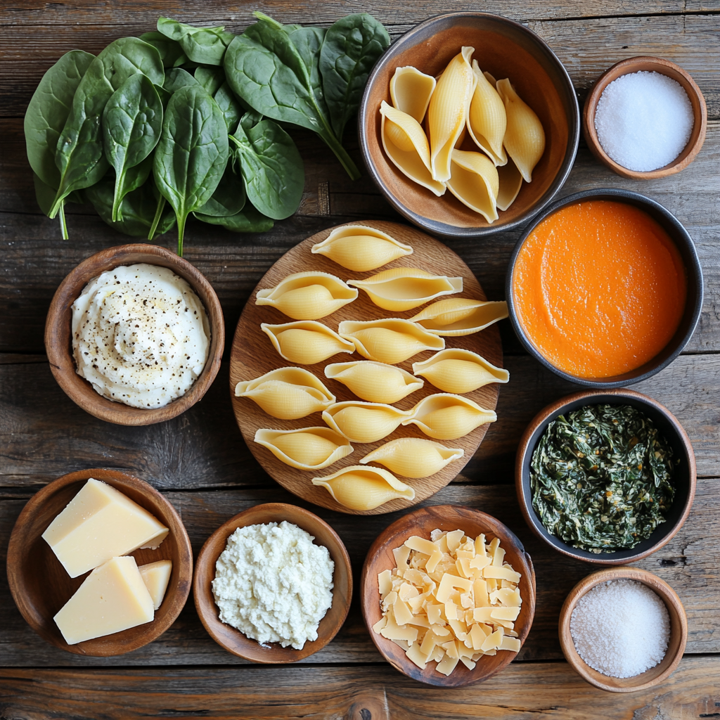 Pumpkin & Gouda Stuffed Shells Recipe ingredients