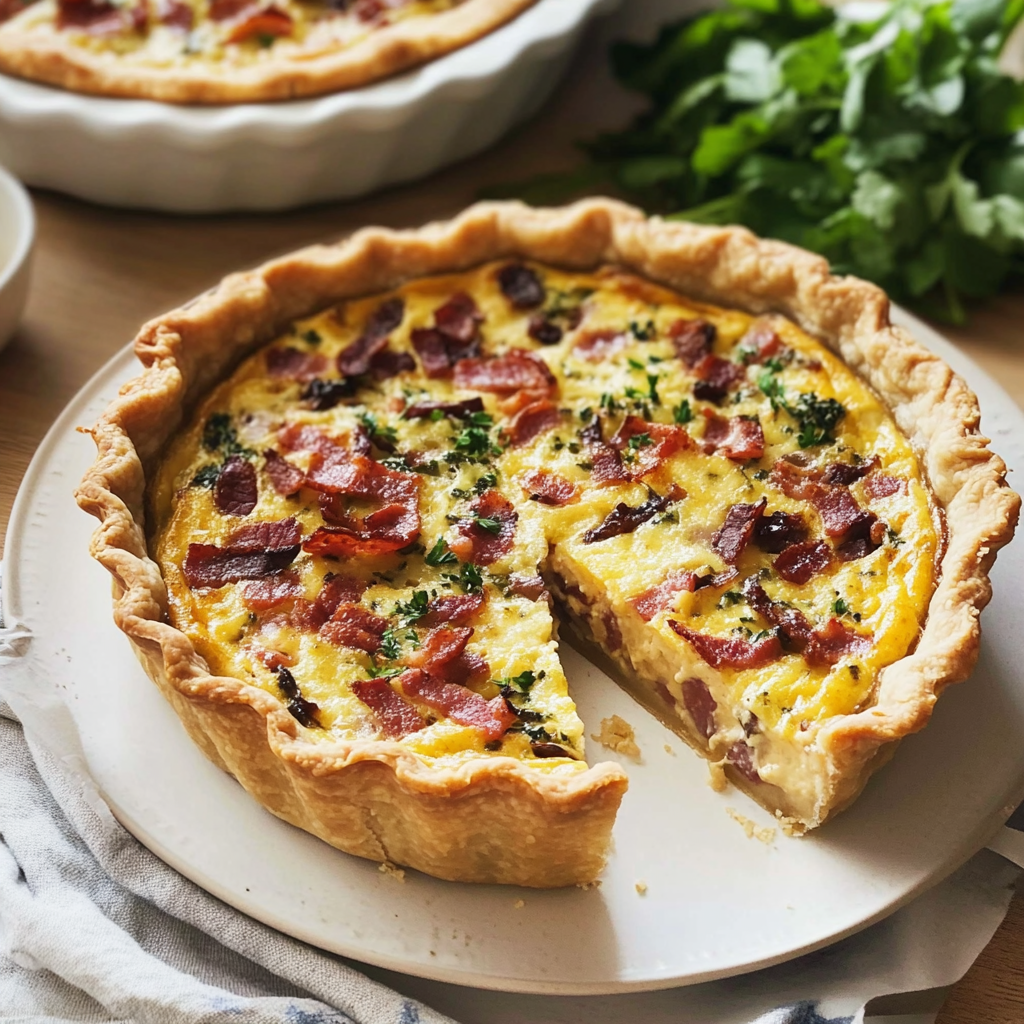 Quiche Lorraine with Bacon and Gruyère Cheese