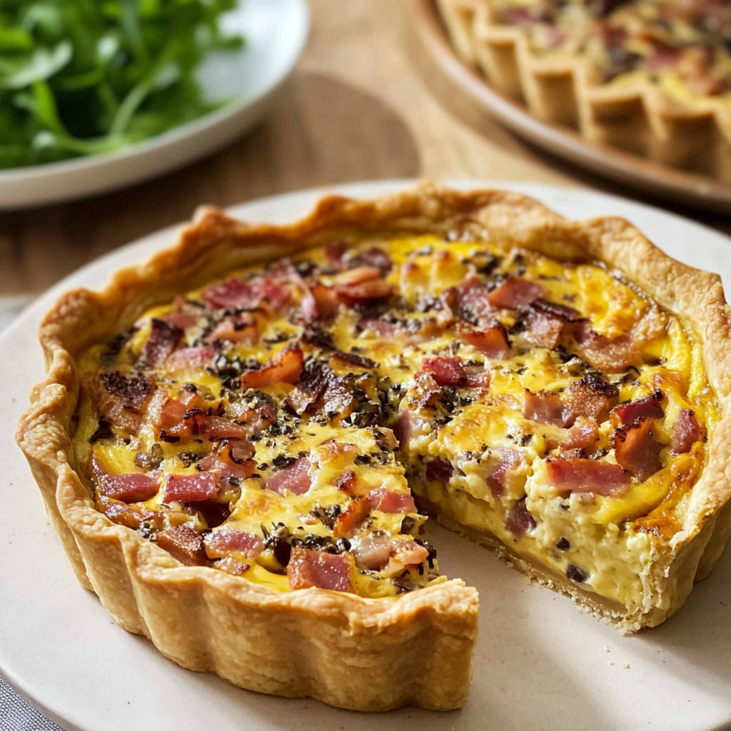 Quiche Lorraine with Bacon and Gruyère Cheese