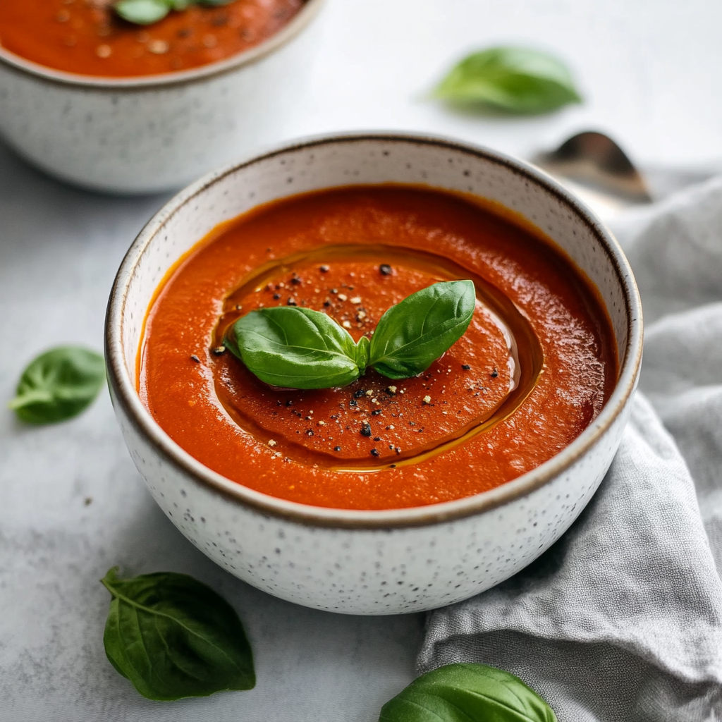 Roasted Red Pepper and Tomato Soup