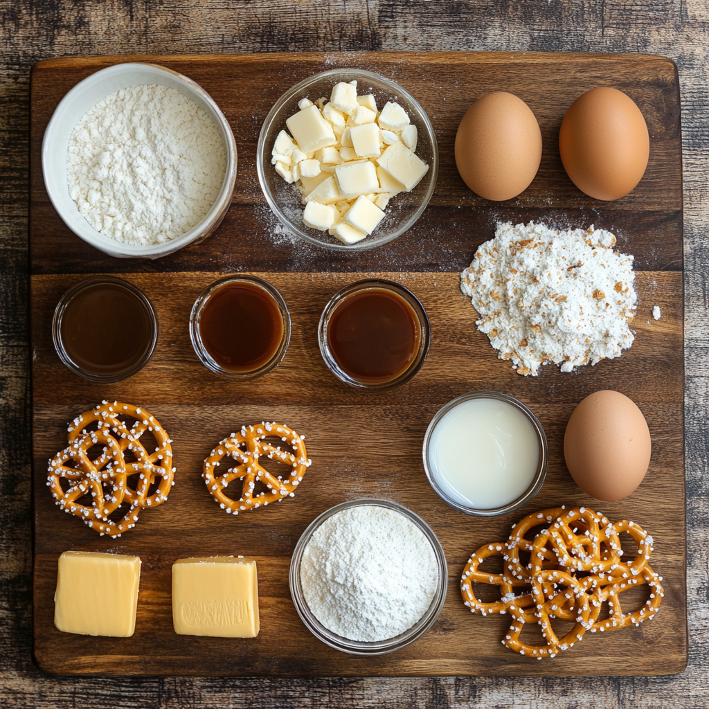 Salted Caramel Pretzel Cookies ingredients