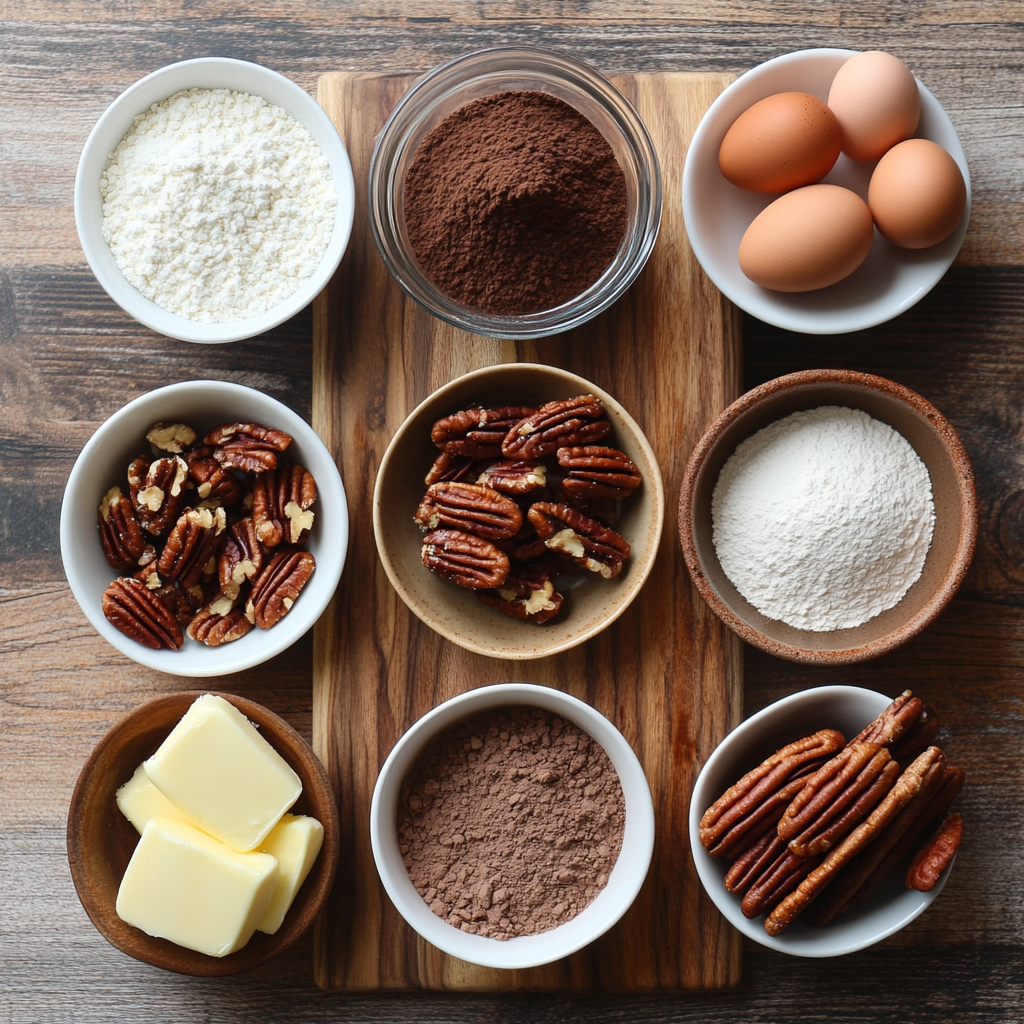Salted Pecan Pie Brownie Bliss ingredients
