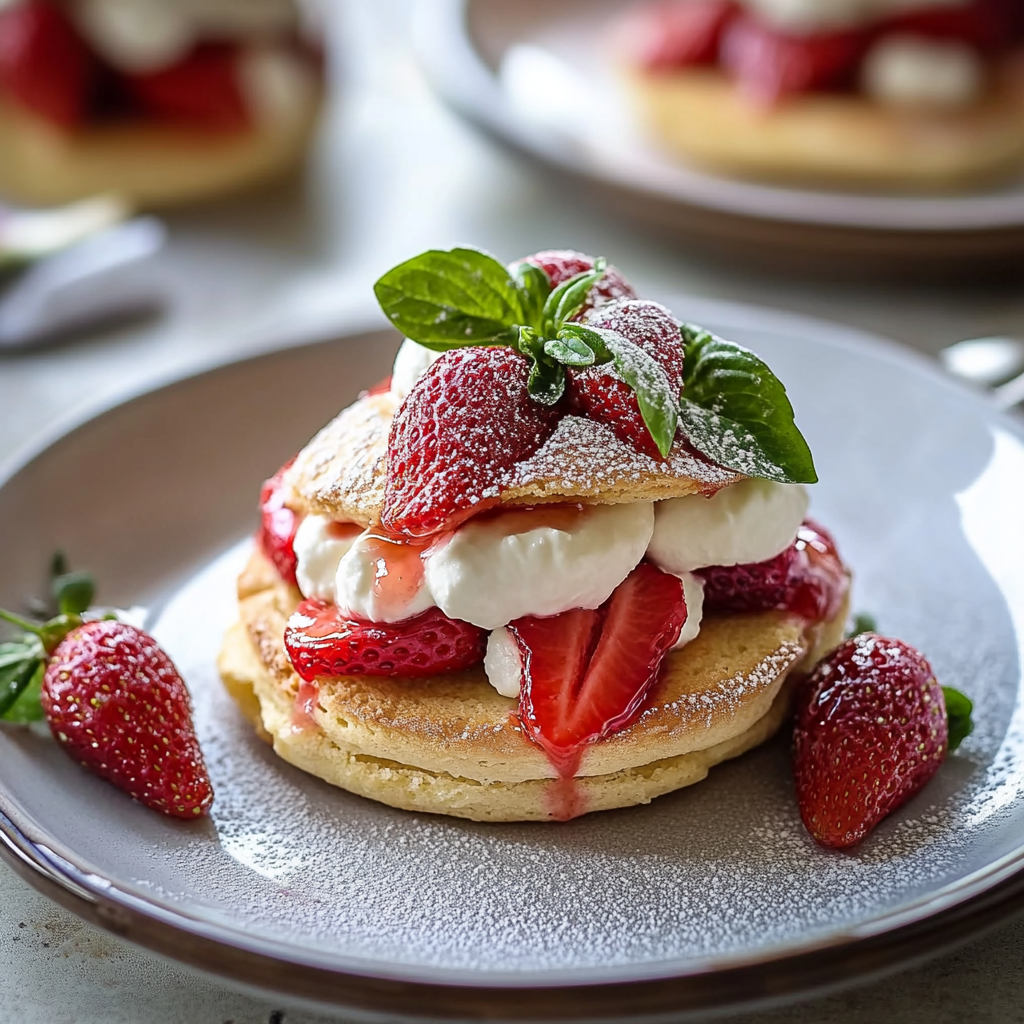 Strawberry Basil Shortcakes with Whipped Ricotta