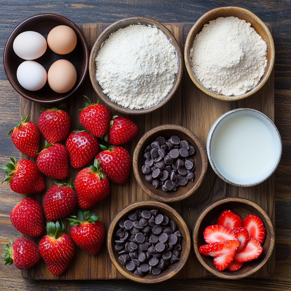 Strawberry Chocolate Cake ingredients