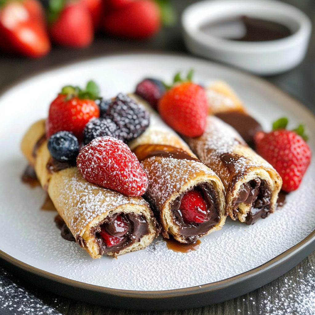 Strawberry Nutella Roll Ups