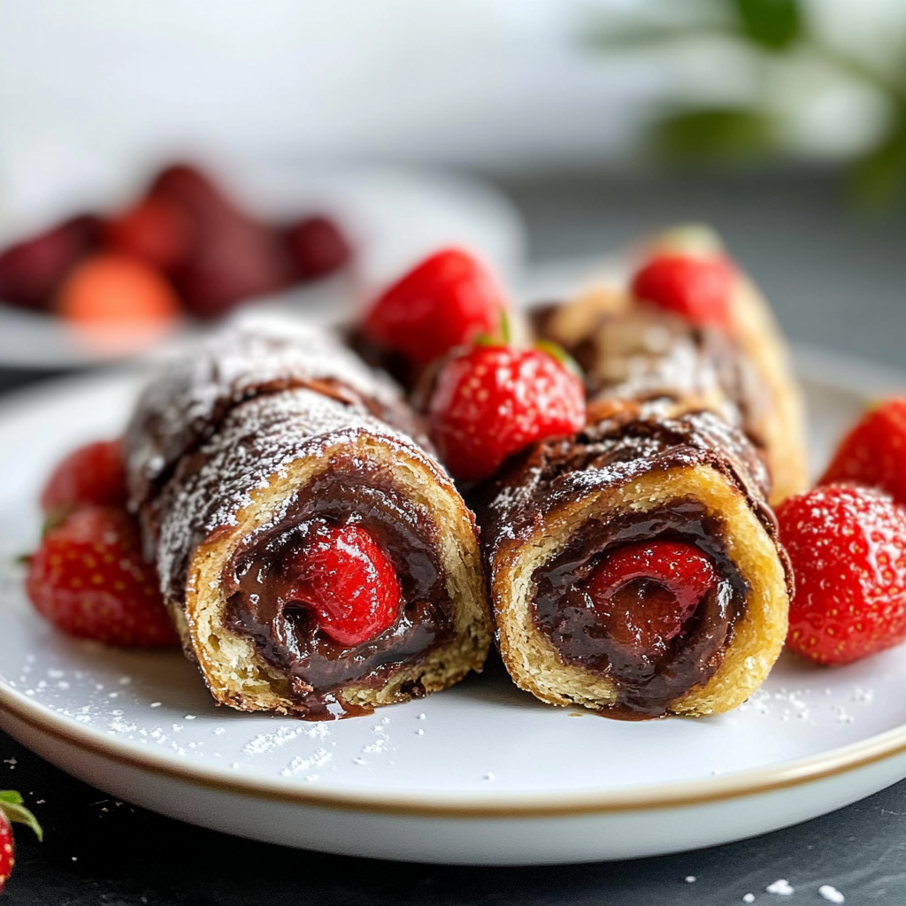 Strawberry Nutella Roll Ups