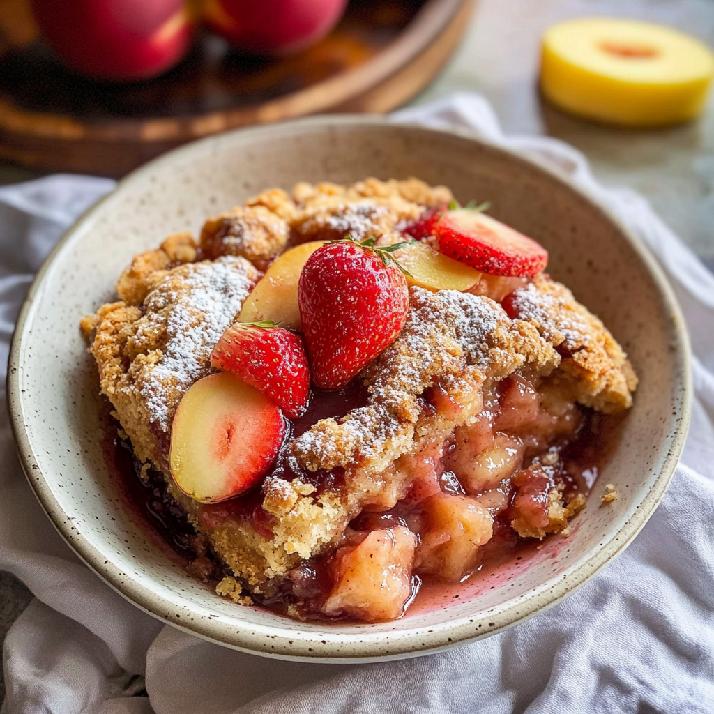 Strawberry Peach Cobbler