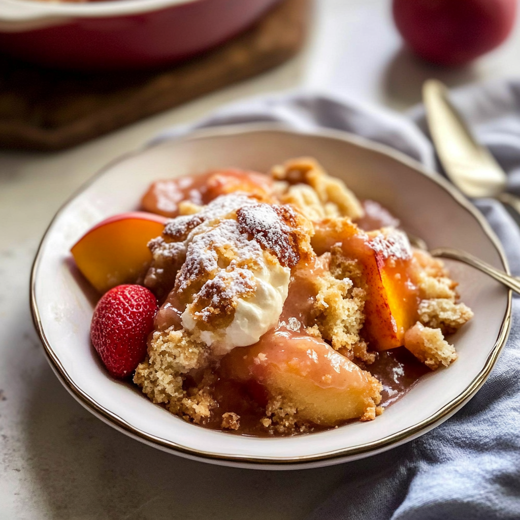Strawberry Peach Cobbler