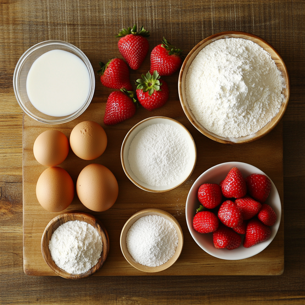Strawberry Swiss Roll ingredients
