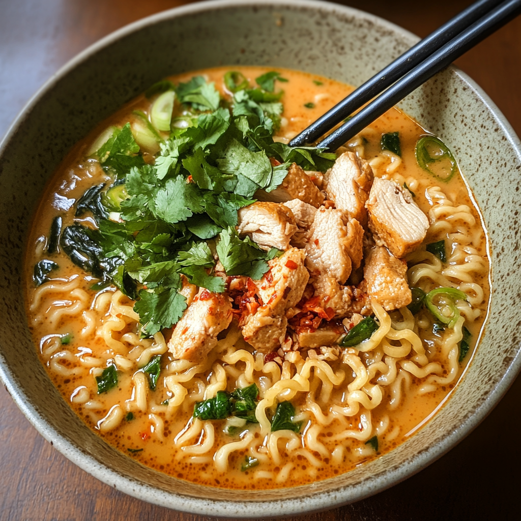 Thai Peanut Chicken Ramen