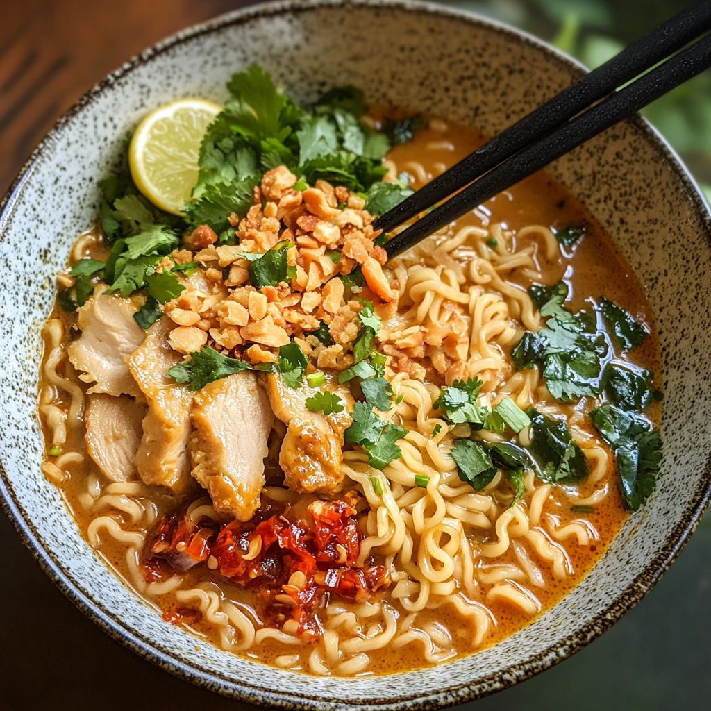 Thai Peanut Chicken Ramen