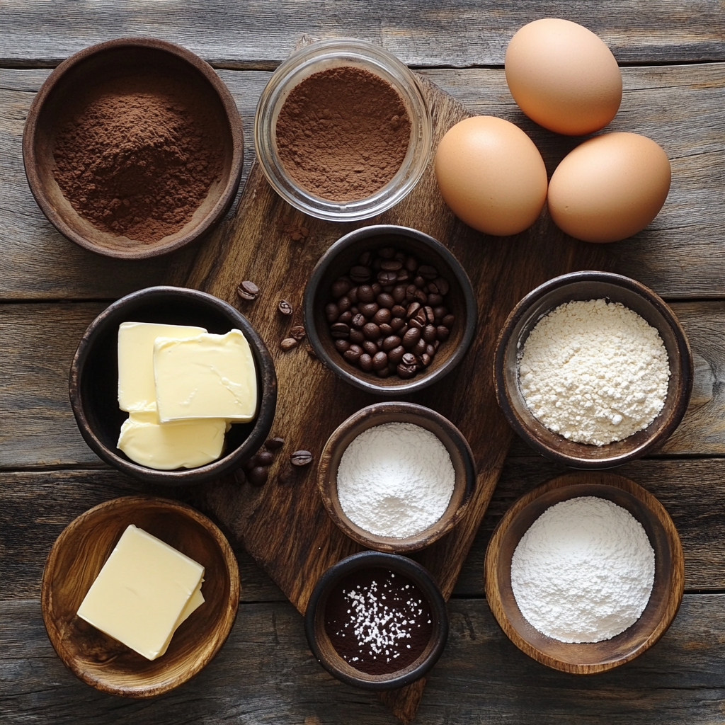 Tiramisu Brownies ingredients