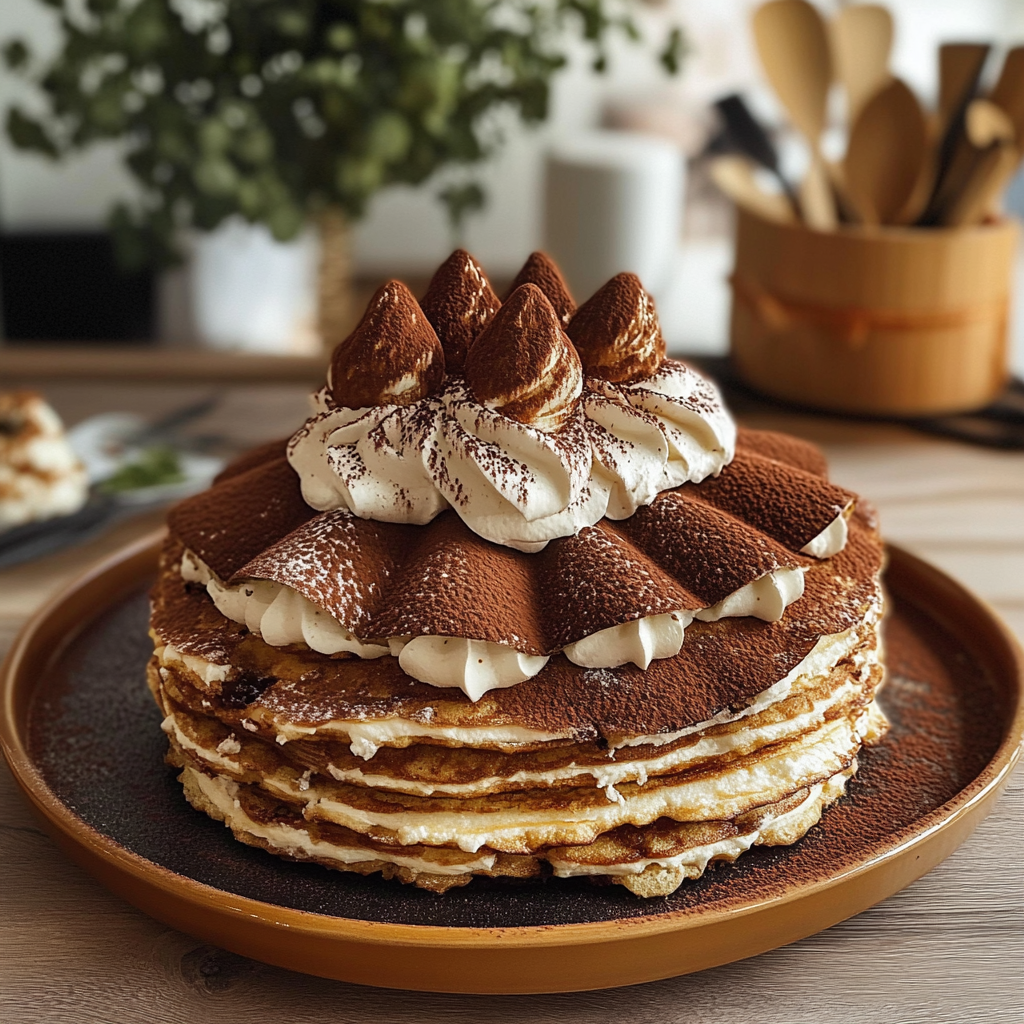 Tiramisu Crepe Cake