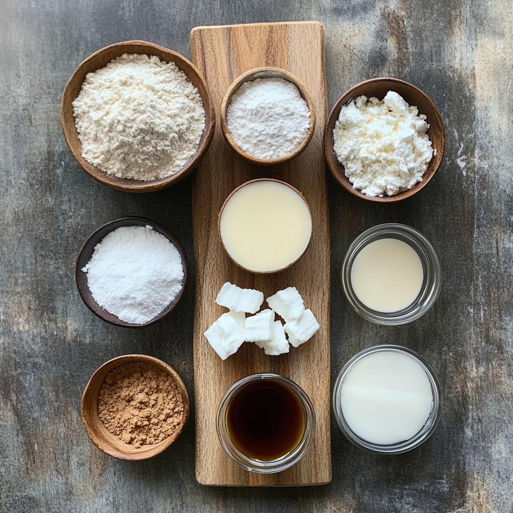 Vegan Blondies with Salted Caramel ingredients