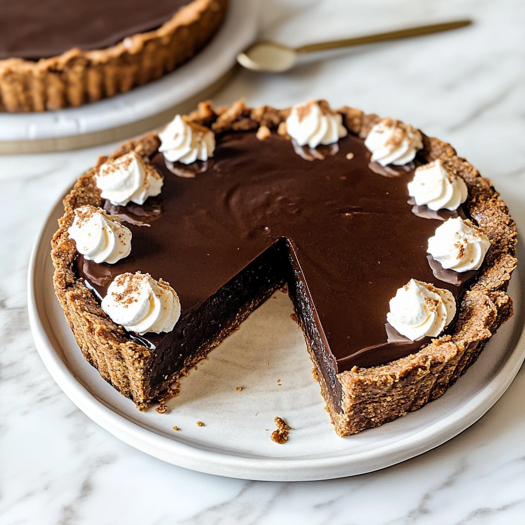 Vegan Gingerbread Chocolate Tart