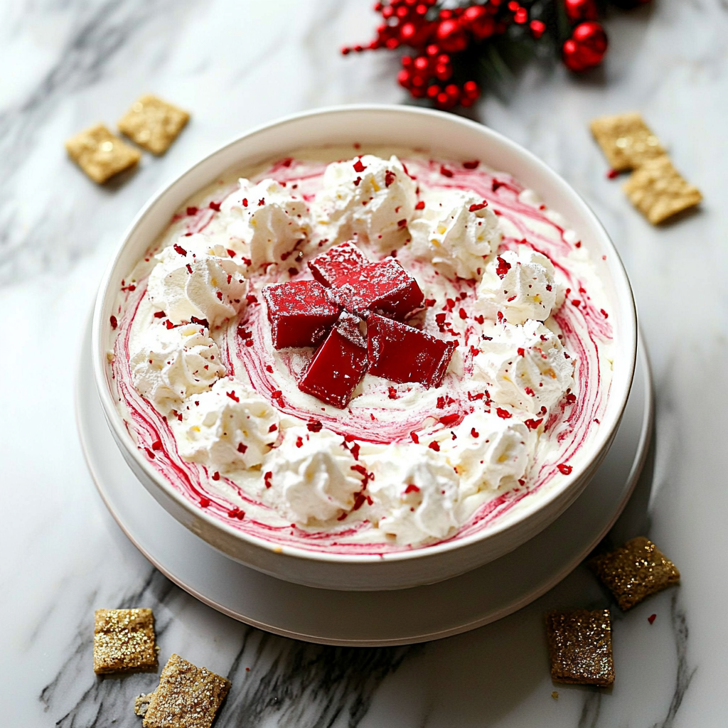 Christmas Peppermint Fluff Dip