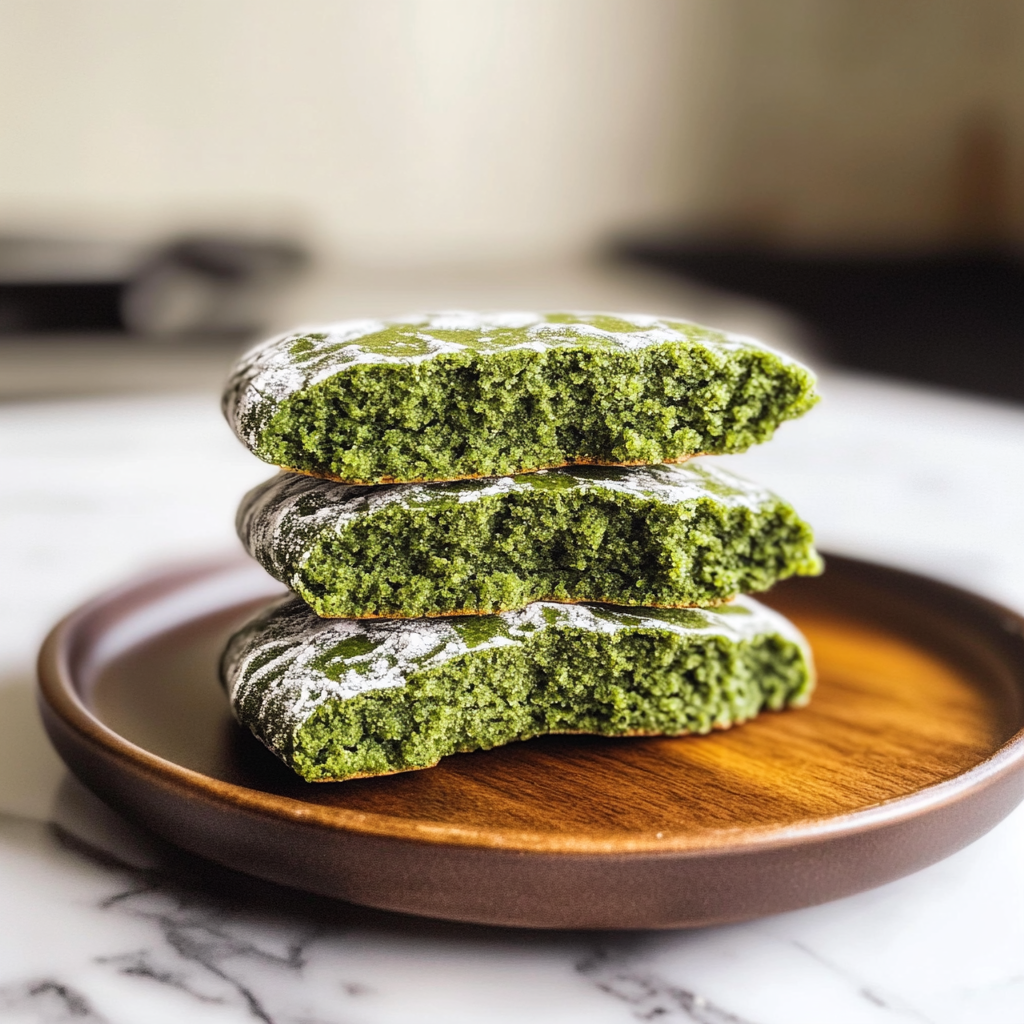 Matcha Crinkle Cookies