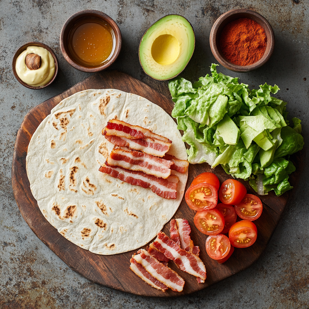 Gourmet BLT Wraps with Secret Sauce