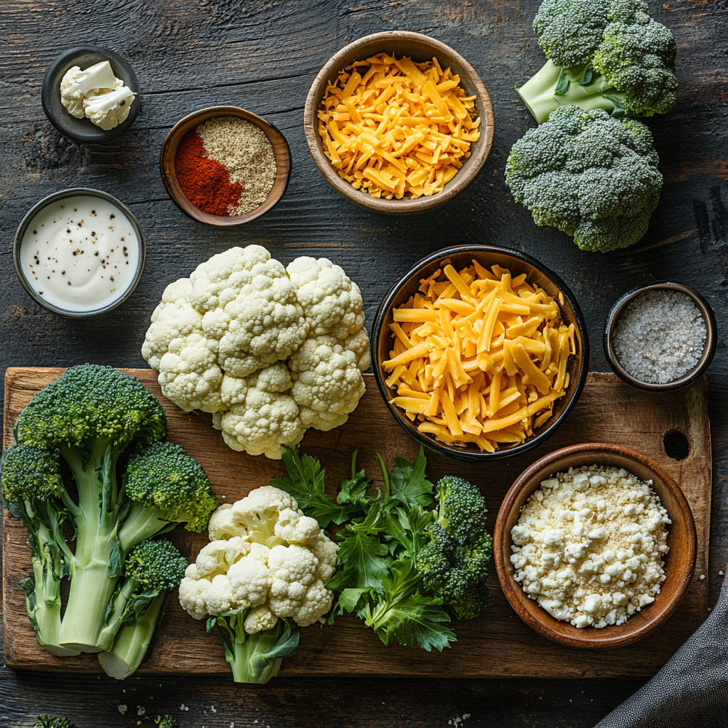 Broccoli Cauliflower Casserole ingredients
