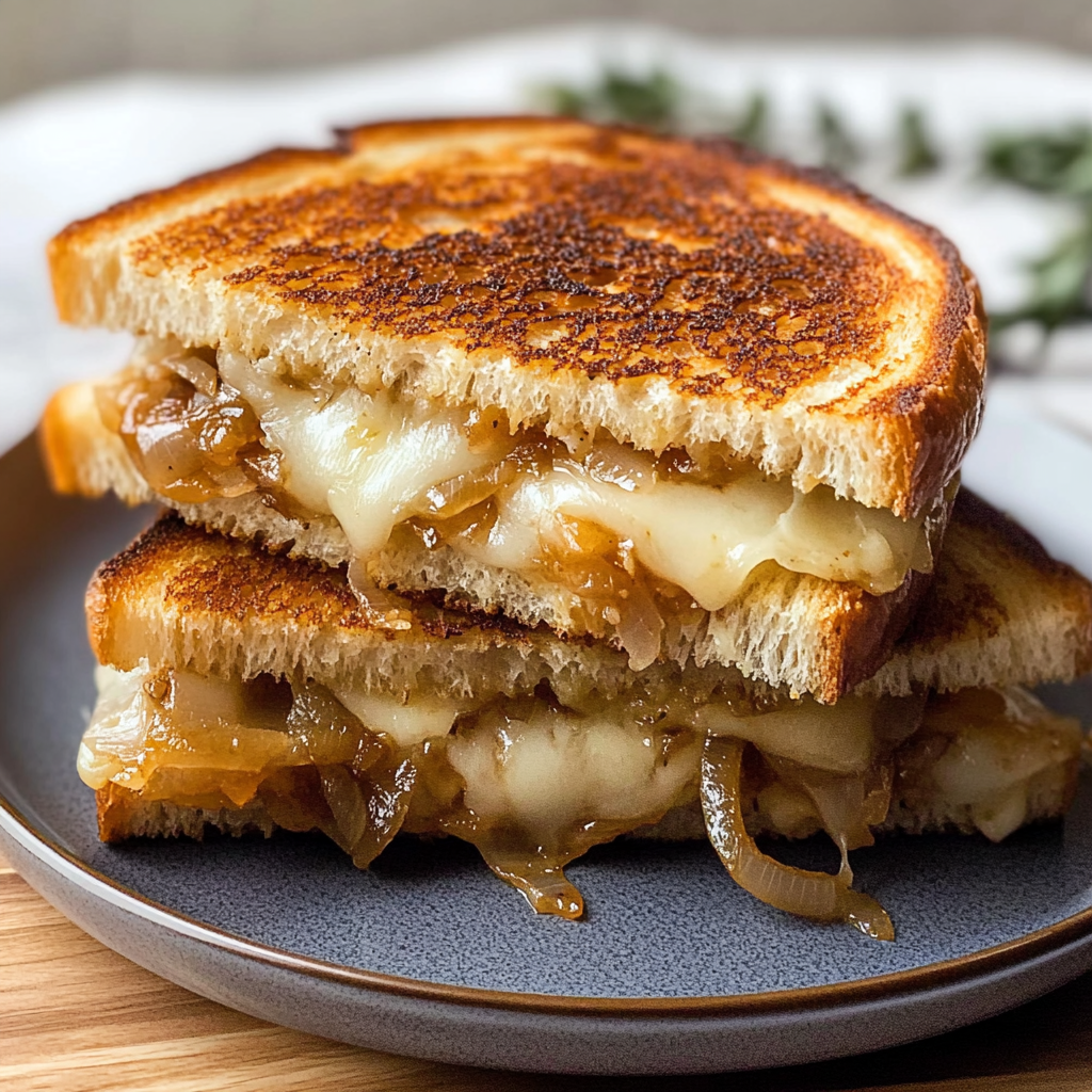 Caramelized Onion & Apple Grilled Cheese Sandwich