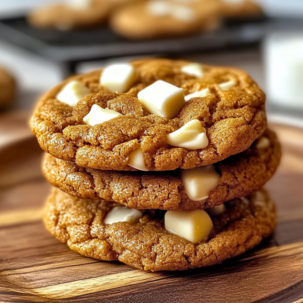 Chewy Pumpkin White Chocolate Chip Cookies