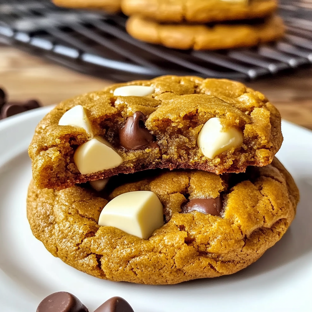 Chewy Pumpkin White Chocolate Chip Cookies