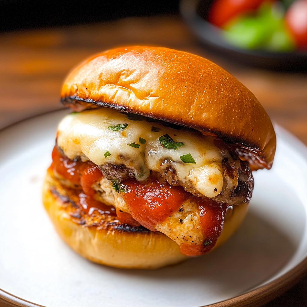 Chicken Parmesan Burgers