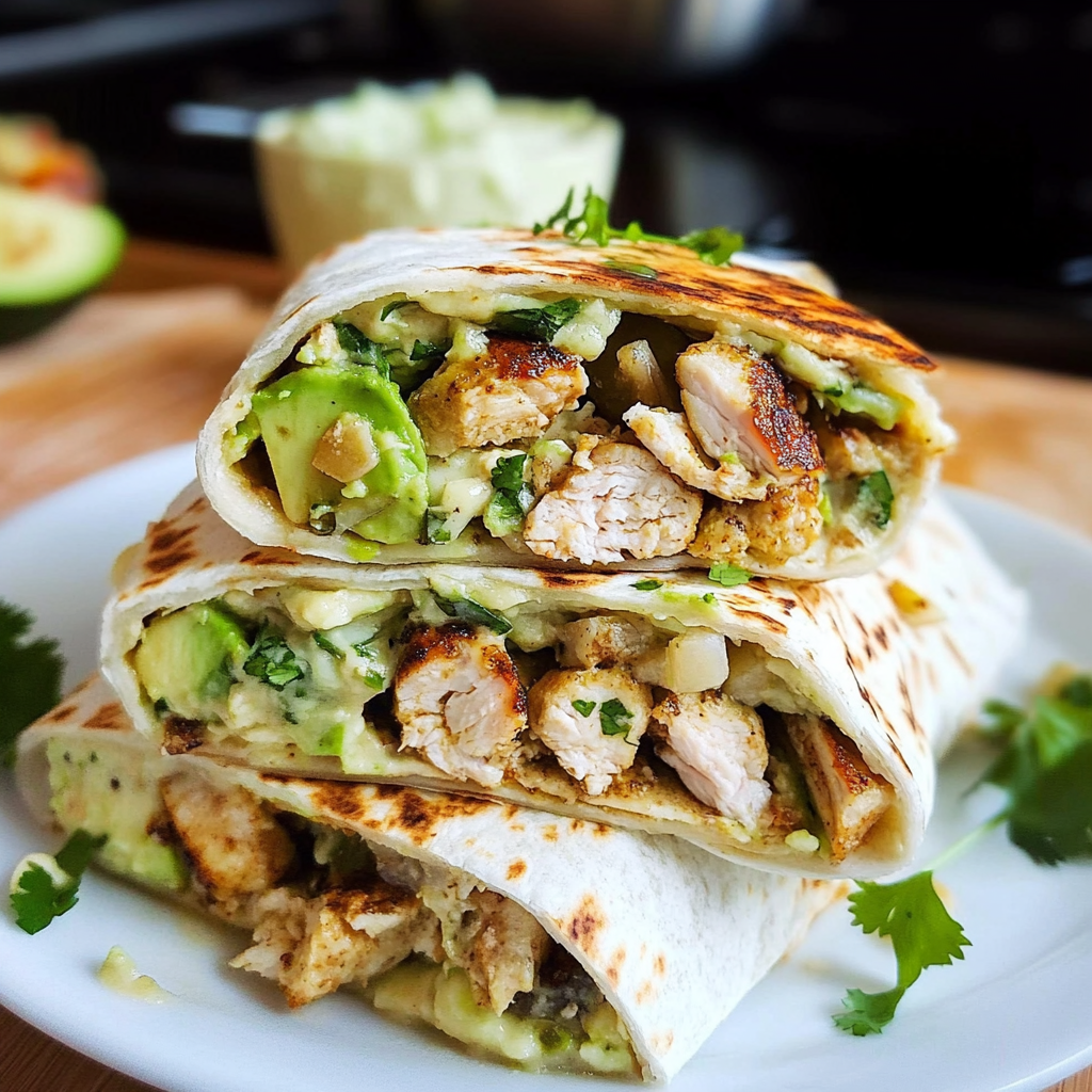 Chicken and Avocado Burritos