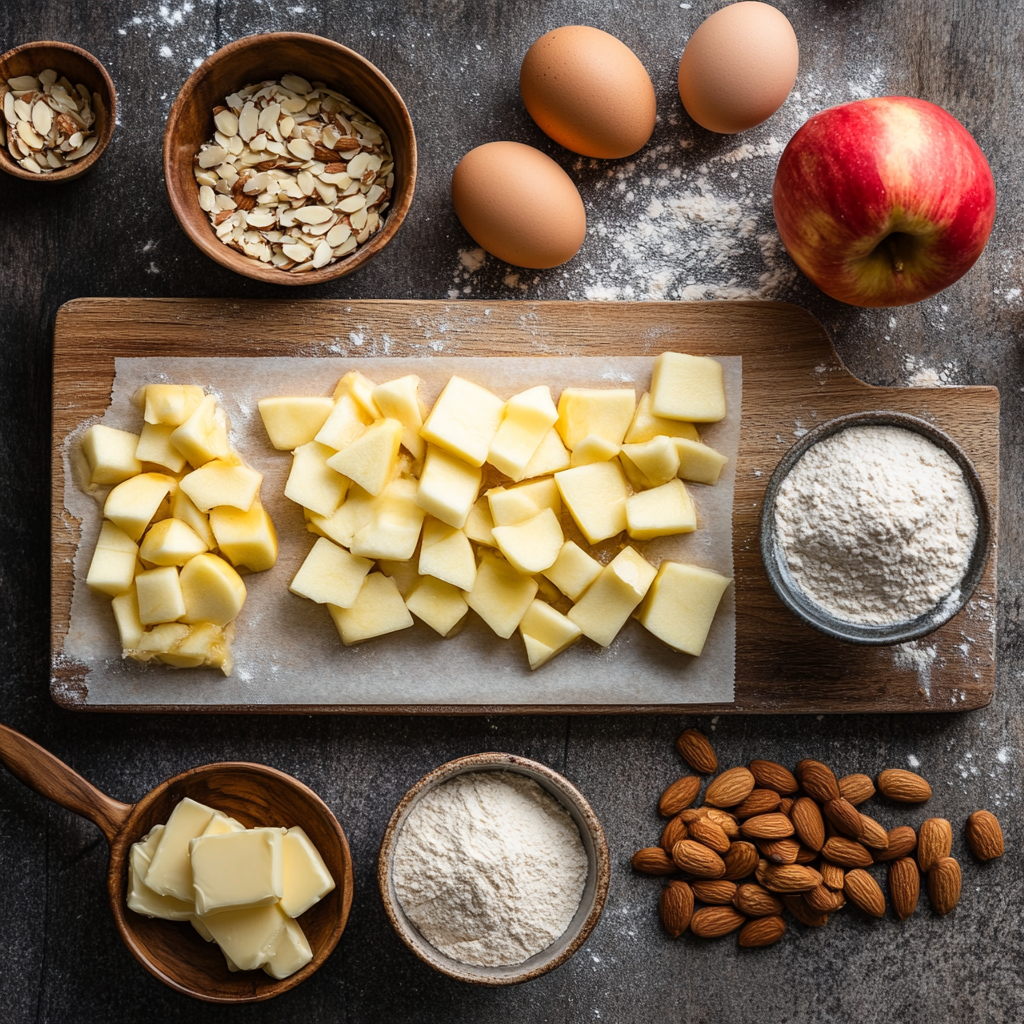 Christmas Apple Frangipane Tart ingredients