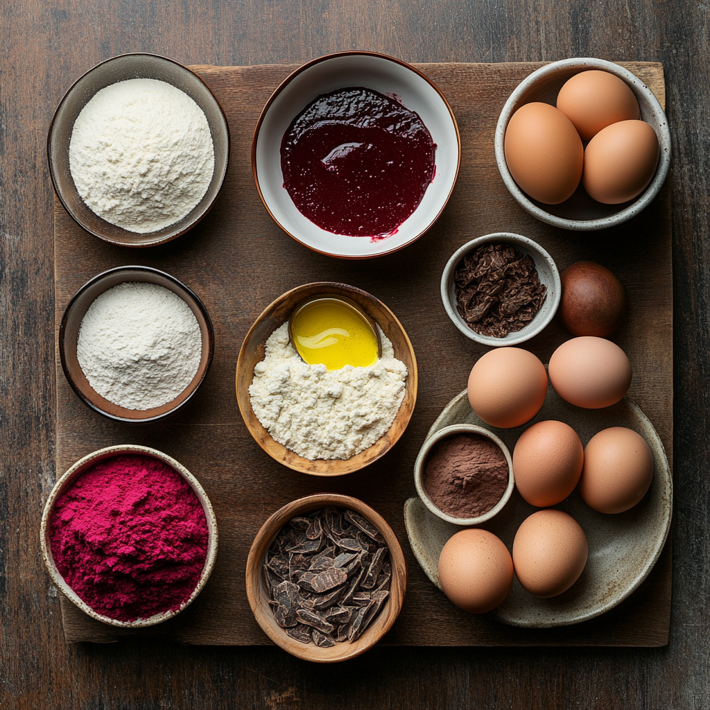 Christmas Beetroot Chocolate Cake ingredients