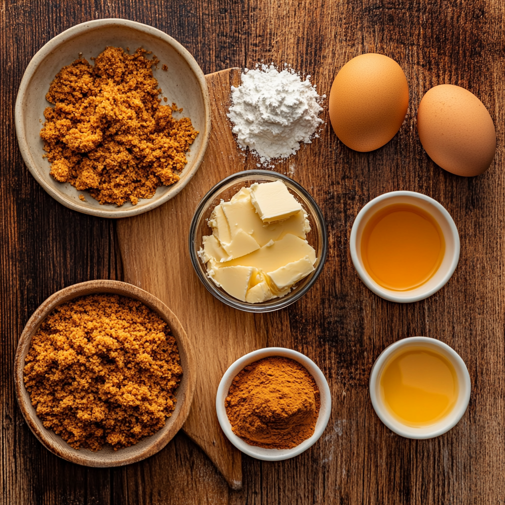 Christmas Biscoff Pumpkin Cheesecake Bars ingredients